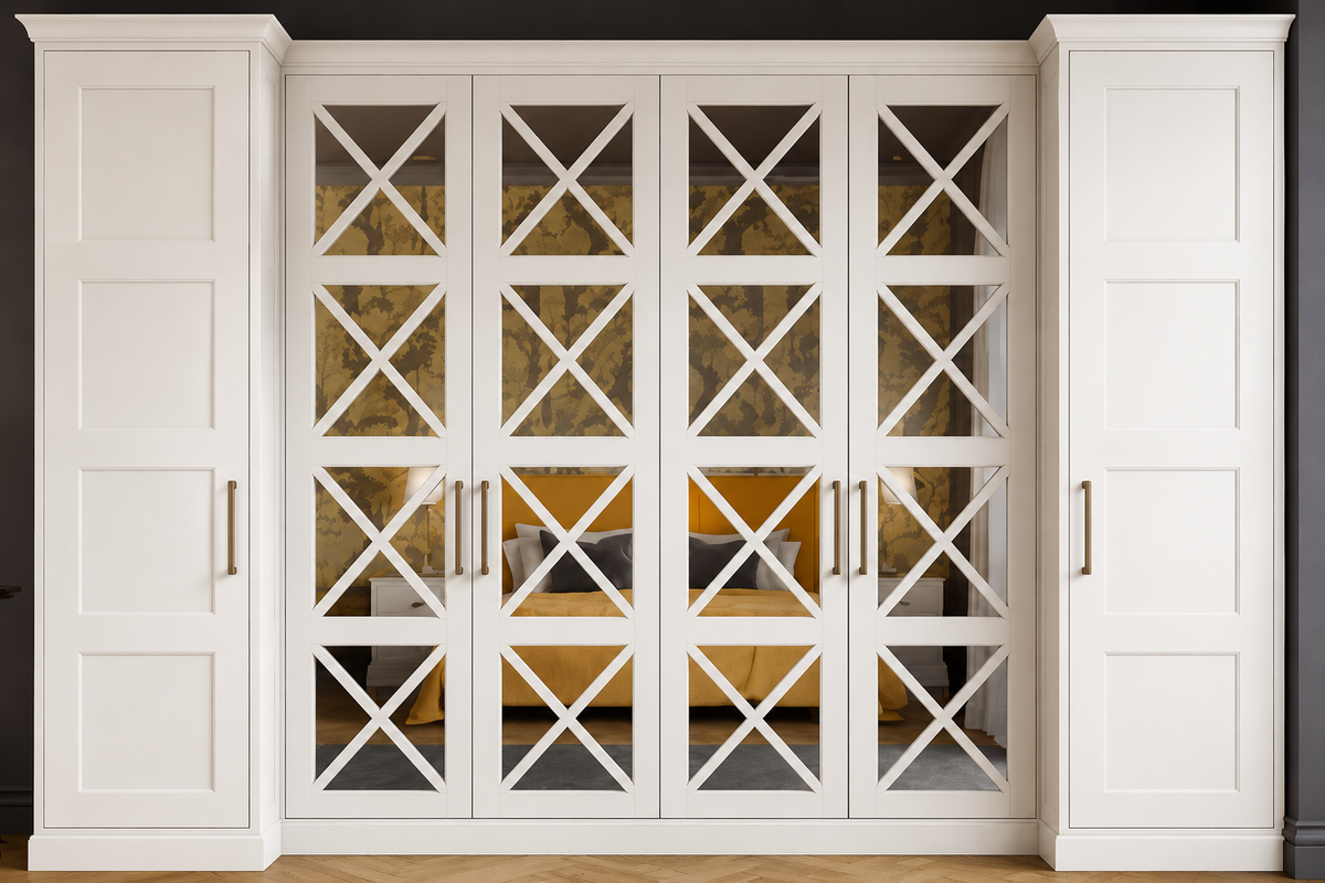 Cairo Cross - Fretted Frame Door replacement cabinet door - alternate view