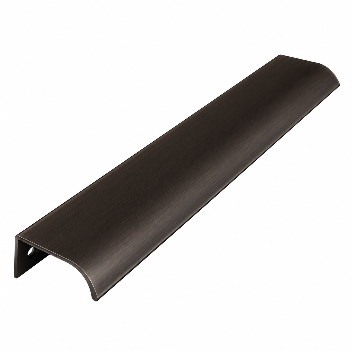 Trim profile handle in brushed brass, long size, for cabinet doors and drawers