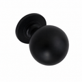 Linea Classic Round Knob in brushed brass finish