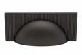 Riva Fluted Backplate Handle in anthracite finish