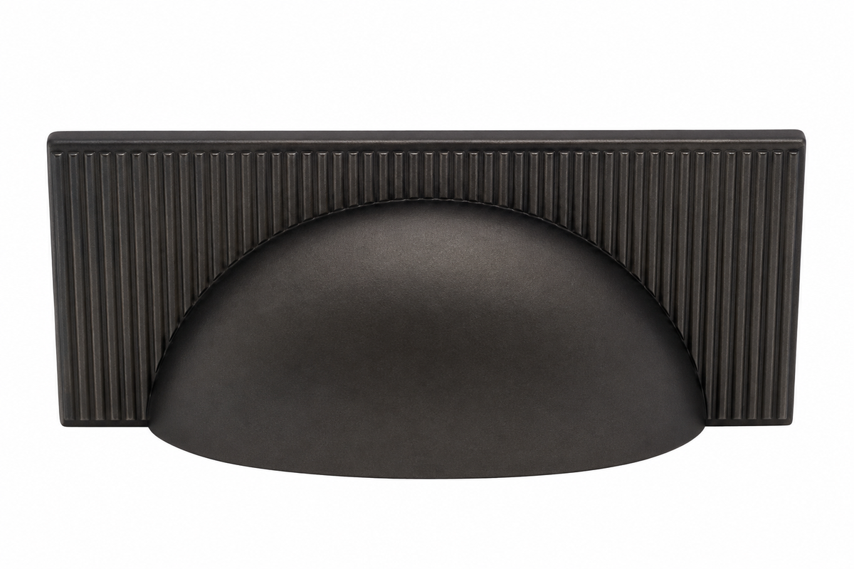 Riva Fluted Backplate Handle in anthracite finish