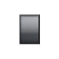 Black aluminium fluted glass cabinet door - 715 x 496 m