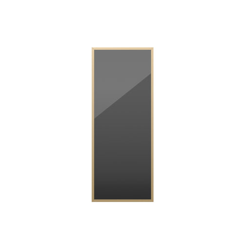 Brass aluminium smoked glass cabinet door - 1245 × 496 mm